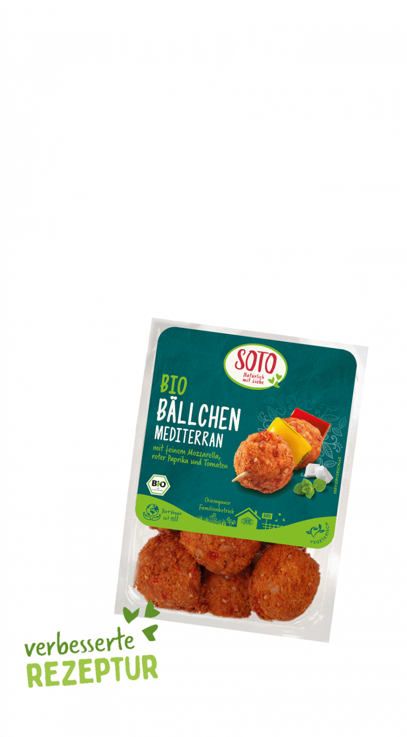 Bio Bällchen Mediterran mit verbesserter Rezeptur