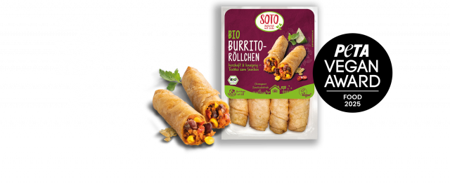 PETA Vegan Award 2025 für Bio Burrito-Röllchen