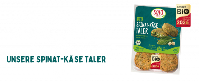 Bestes Bio 2026 für Bio Spinat-Käse Taler