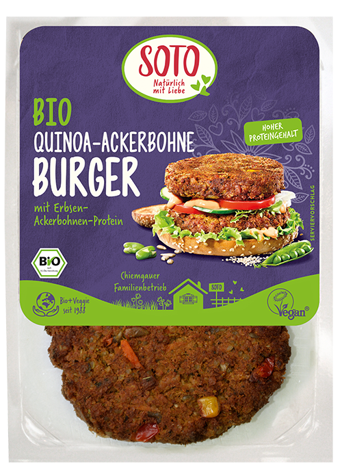 Bio Quinoa-Ackerbohne Burger