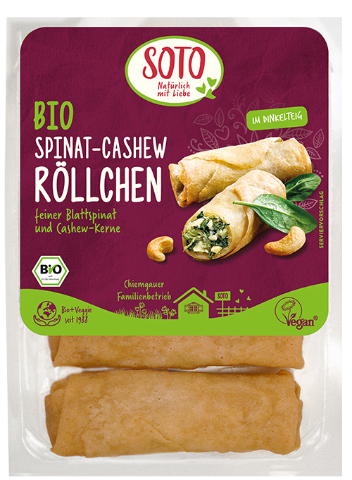 Bio Spinat-Cashew Röllchen